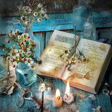 Схема вышивки «бирюзовый натюрморт»