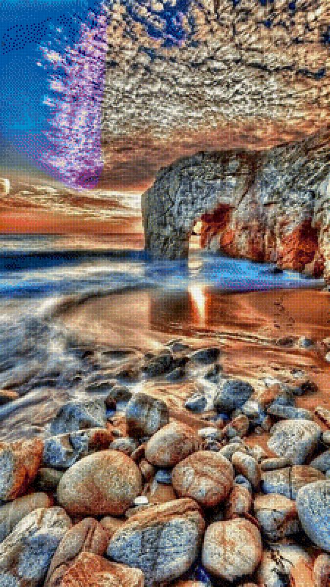 рассвет на  камнях - предпросмотр