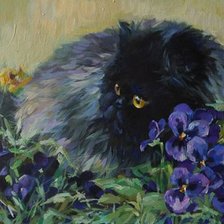 Схема вышивки «кот»