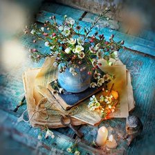 Схема вышивки «бирюзовый натюрморт 2»