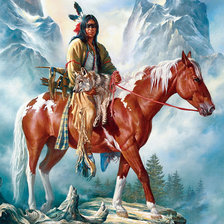 Схема вышивки «вождь»