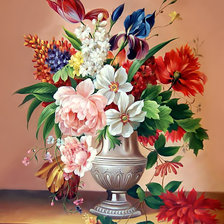 Схема вышивки «Яркий букет.»