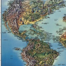 Схема вышивки «КАРТА МИРА.АМЕРИКА»