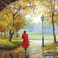 Схема вышивки «Осенний парк»