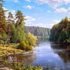 Схема вышивки «Лесной разлив - С.Басов»