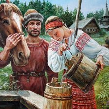 Схема вышивки «напои моего коня»