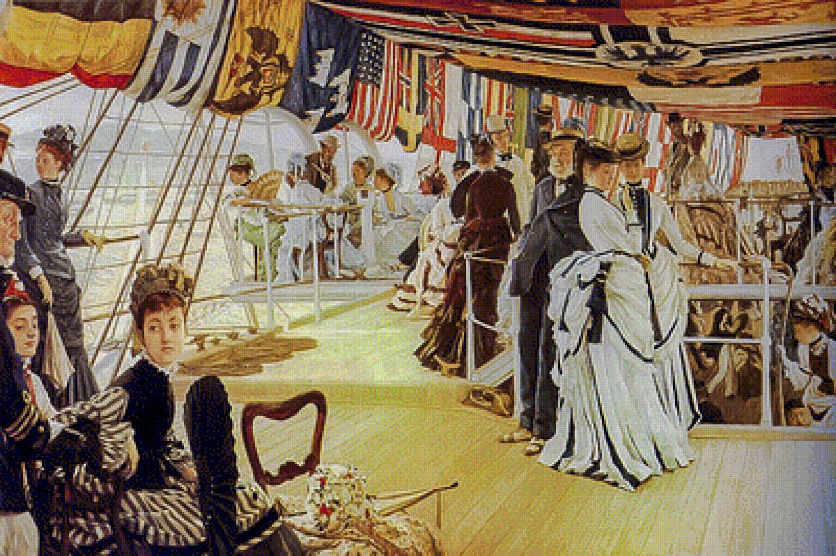 Dance on Shipboard. - james tissot painter.scenarys.people. - предпросмотр