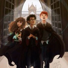Схема вышивки «Хогвартс. Трио.»