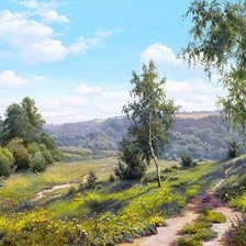 Схема вышивки «пейзаж»