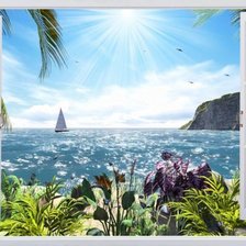 Схема вышивки «вид на море»