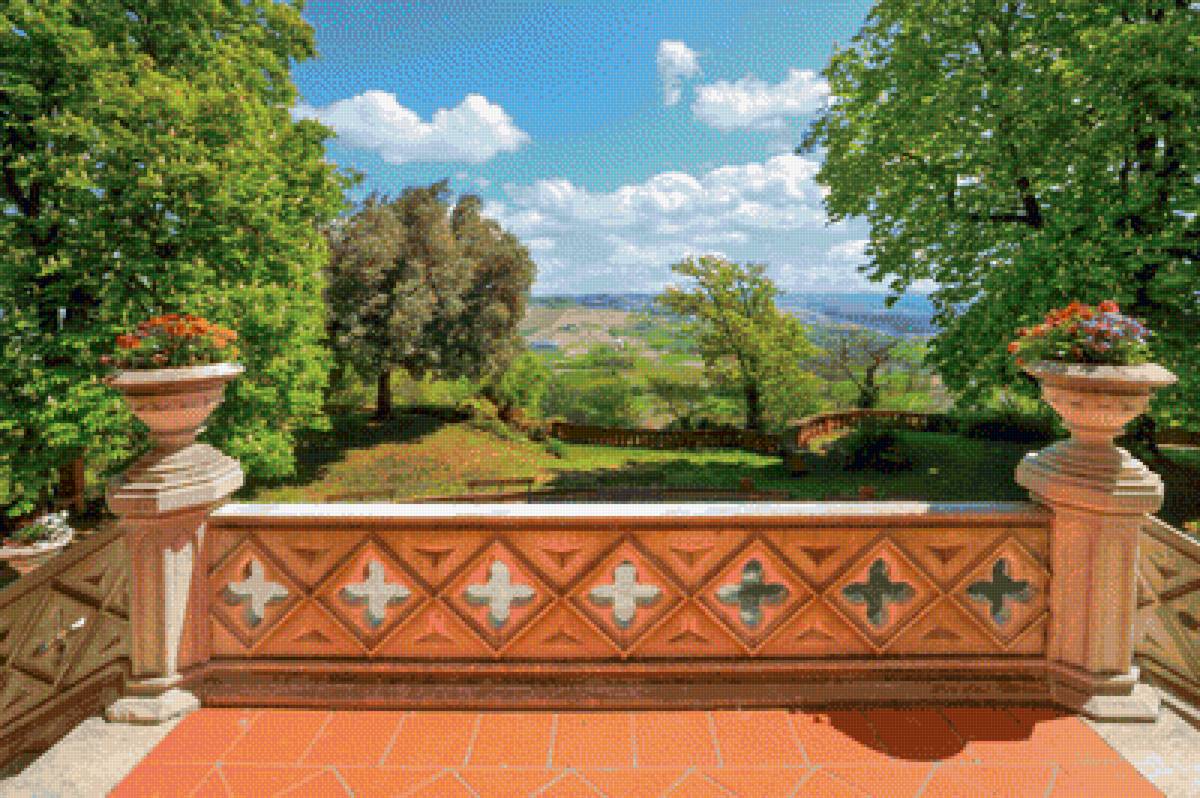 восточная терраса - небо, терраса, лето - предпросмотр