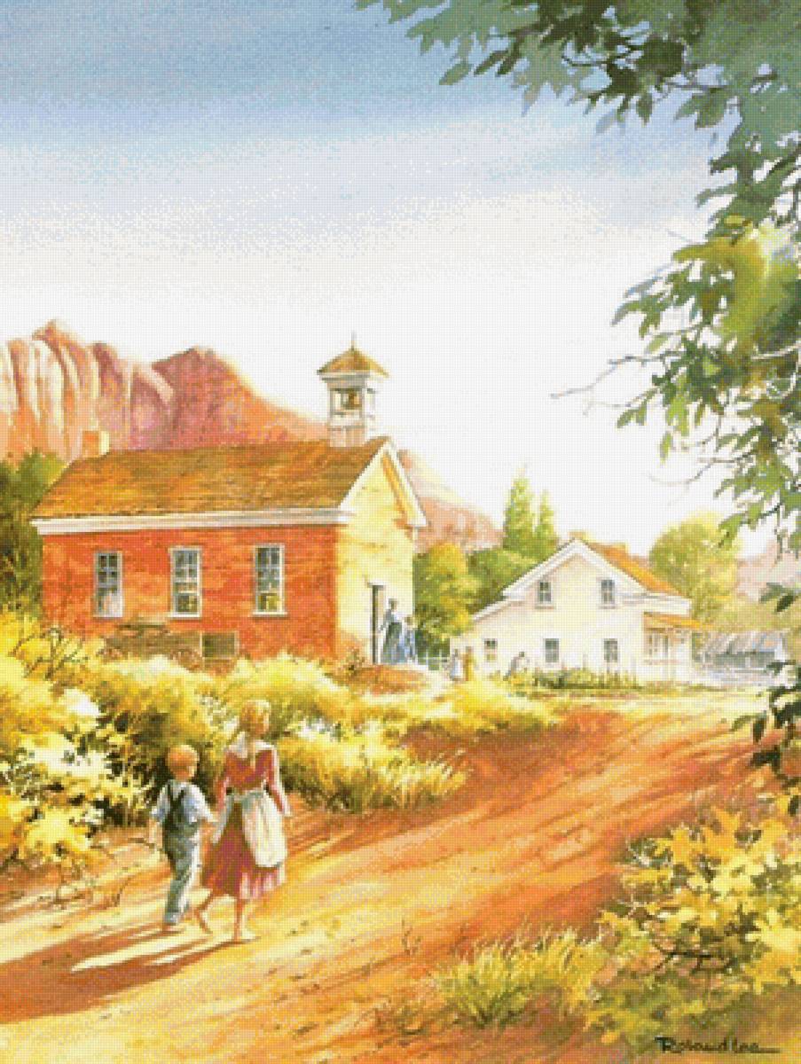 Домик - природа пейзаж, дом - предпросмотр