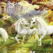 Схема вышивки «Единороги сказка»