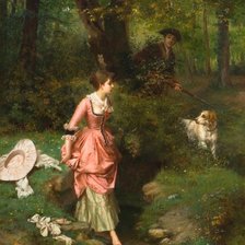 Схема вышивки «ВСТРЕЧА У РУЧЬЯ»