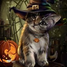 Схема вышивки «котёнок»