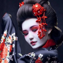 Схема вышивки «гейша1»