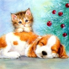 Схема вышивки «Друзья»