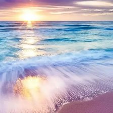 Схема вышивки «Закат и море»