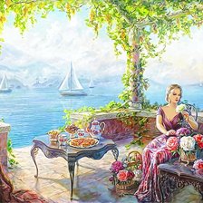 Схема вышивки «У моря»