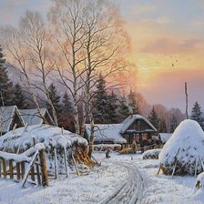 Схема вышивки «пейзаж»