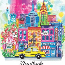 Схема вышивки «нью йорк»