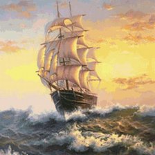 Схема вышивки «Фрегат»