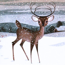 Схема вышивки «Детский олень»