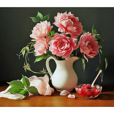 Схема вышивки «Пионовое варенье.»