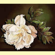 Схема вышивки «Пион.»