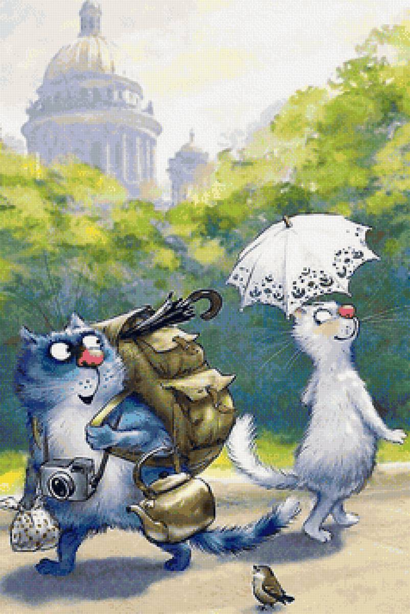 турист в питере - коты, турист - предпросмотр