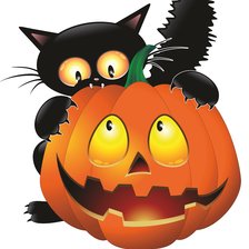 Схема вышивки «открытка на хэллоуин»