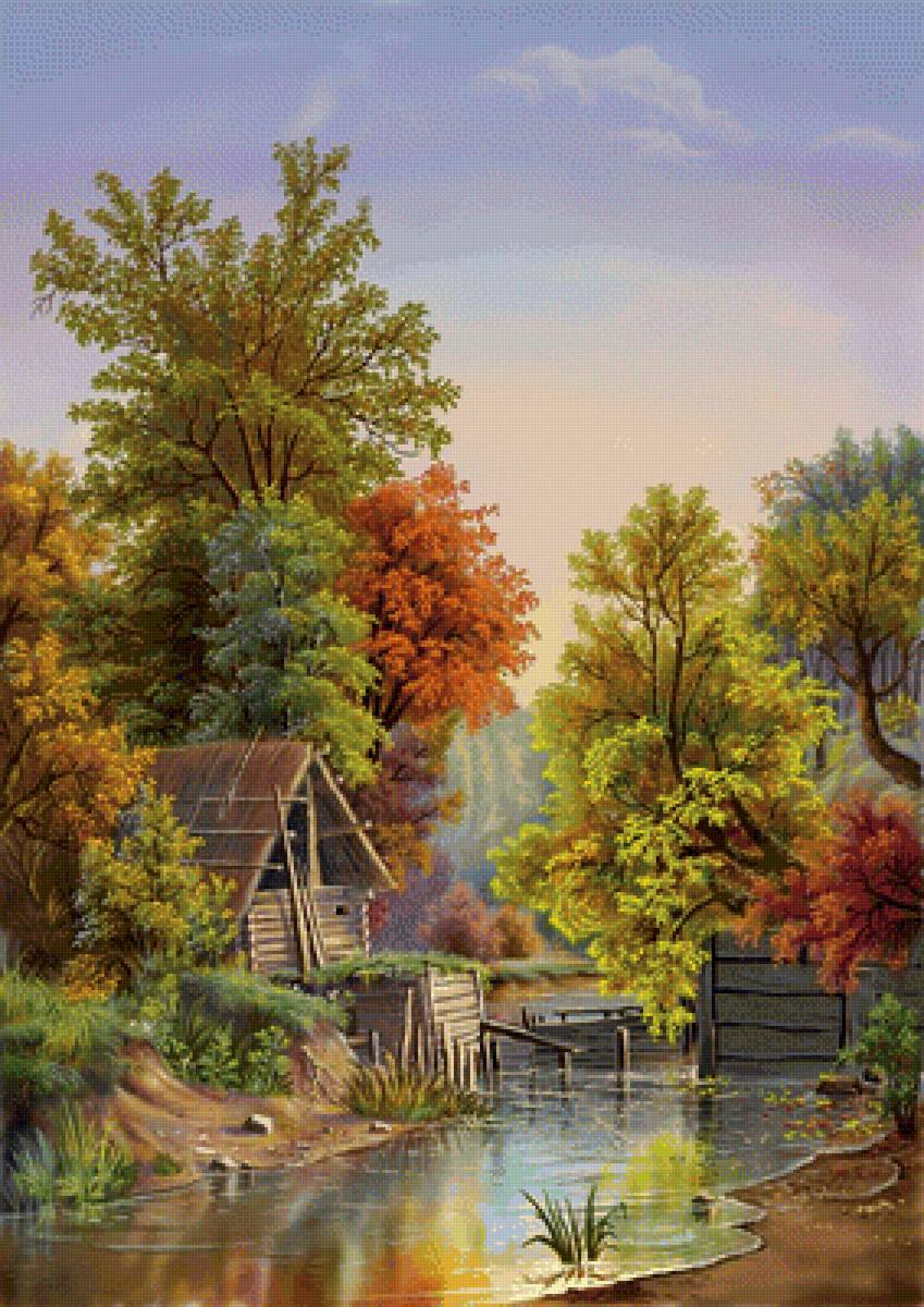 Домик - природа пейзаж, дом - предпросмотр