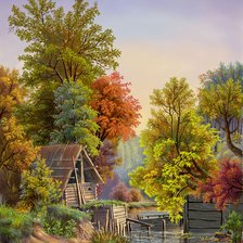 Схема вышивки «Домик»