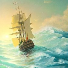 Схема вышивки «Корабль»