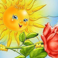 Схема вышивки «Солнышко и роза»