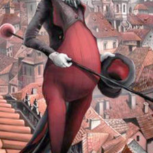 Схема вышивки «Кот на крыше»