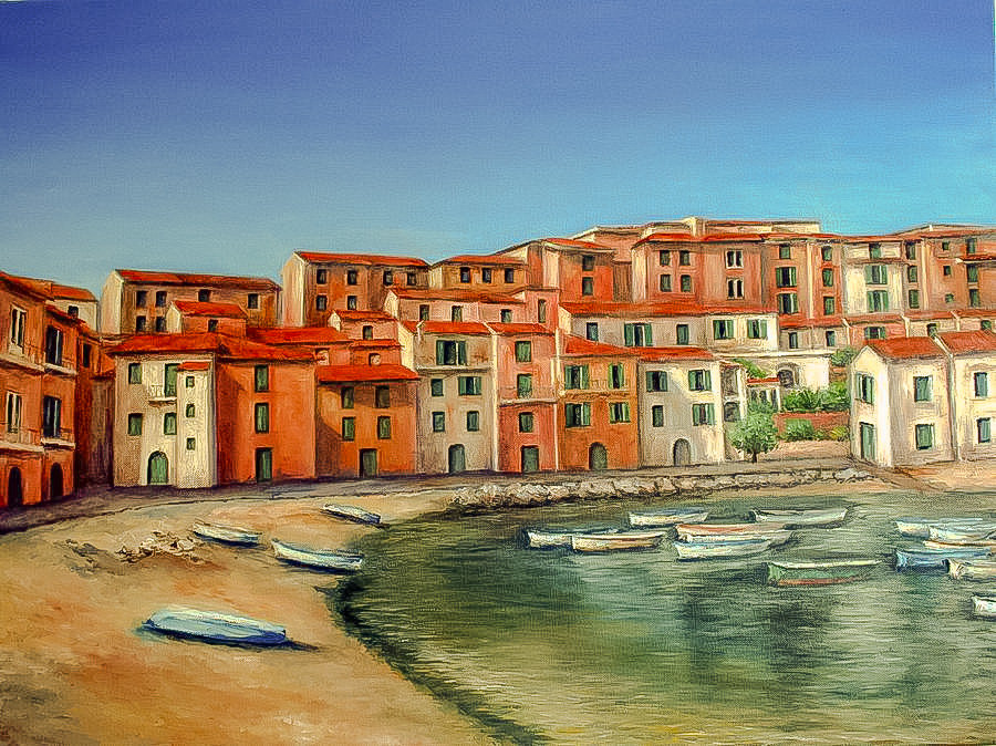 Porto Ercole. - paola vincenti painter.seascapes. - оригинал