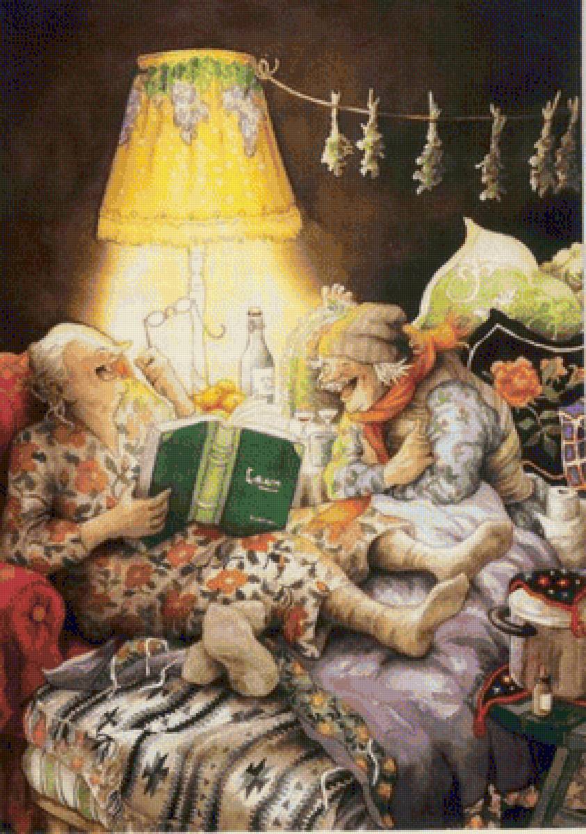 СТАРУШКИ-ВЕСЕЛУШКИ.ИНГЕБОРГЕ ЛИЕВОНЕН-2 - картины, люди - предпросмотр