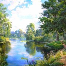 Схема вышивки «пейзаж»