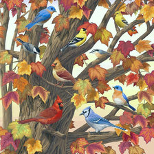 Схема вышивки «Птичий базар»