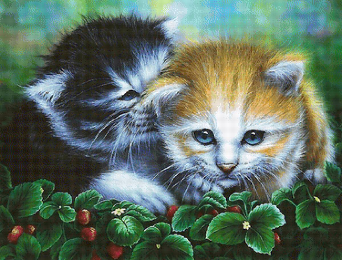 друзья - ягоды, котята - предпросмотр