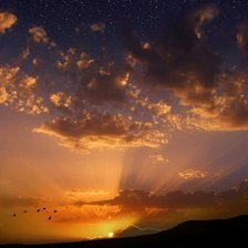 Схема вышивки «закат»