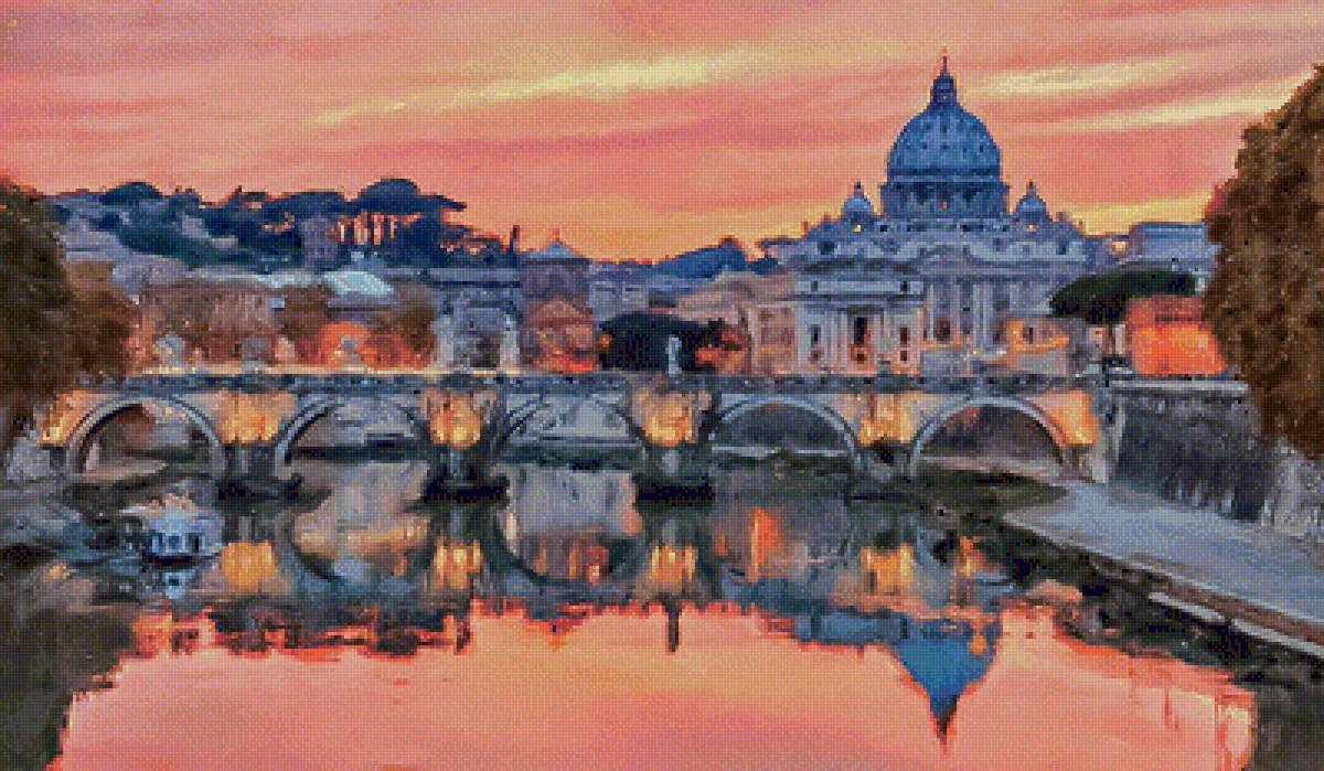 Rome And The Vatican City. - andrea mazzocchetti painter.scenarys.cityscapes. - предпросмотр