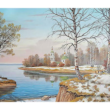 Схема вышивки «Весенний пейзаж.»