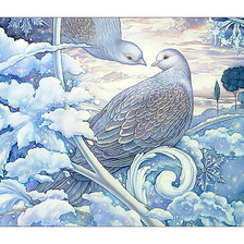 Схема вышивки «Голуби. 358/262 креста.»