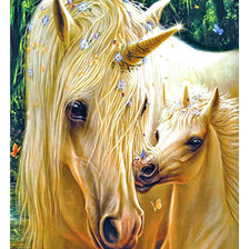 Схема вышивки «Серия "Фэнтези". Единороги»