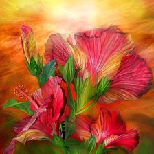 Схема вышивки «Цветы рассвета»