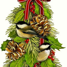 Схема вышивки «Рождественский букет»