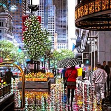 Схема вышивки «городской пейзаж»