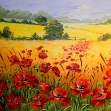 Схема вышивки «маковое поле»